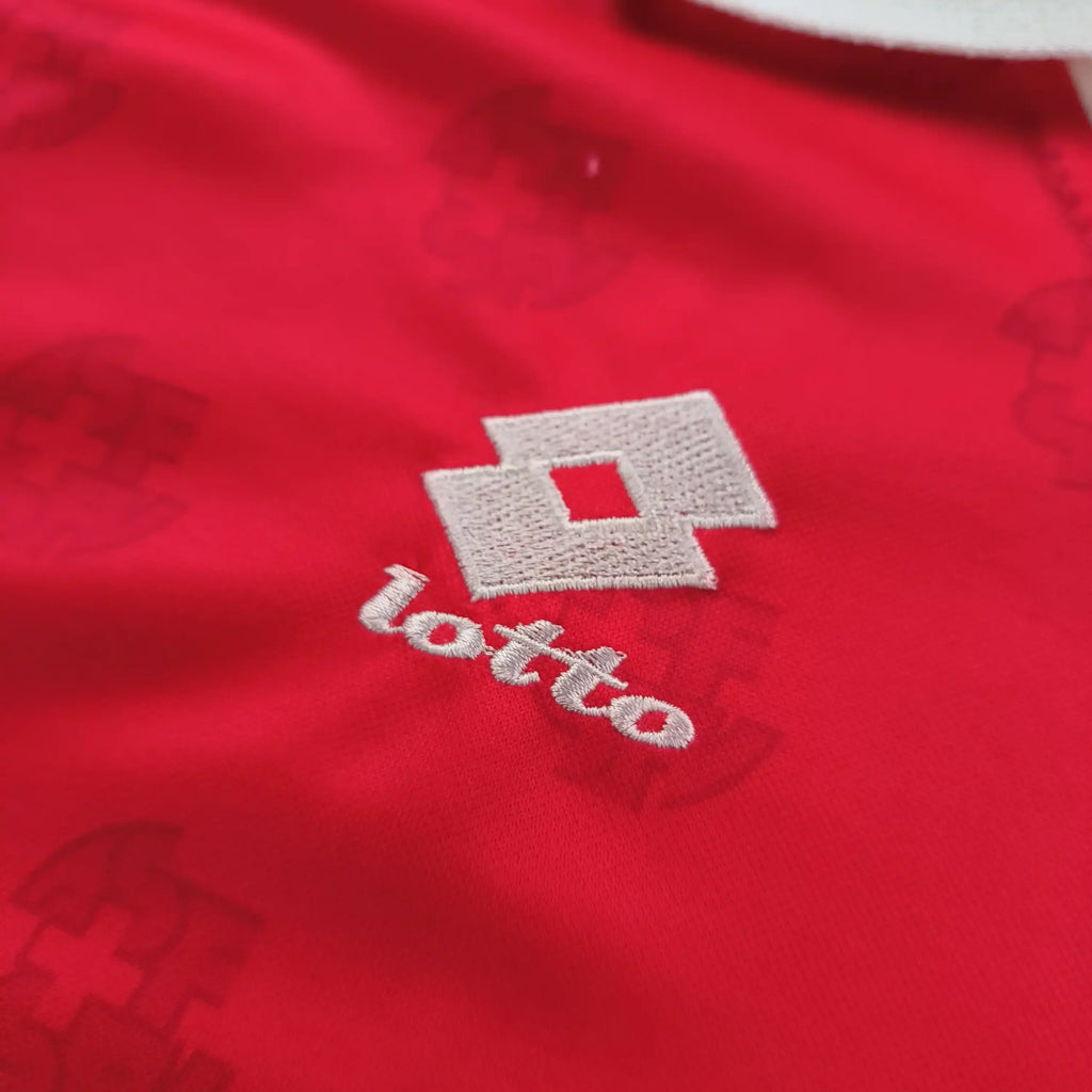 Svájc 1994-96 Lotto home #15 football shirt size XL