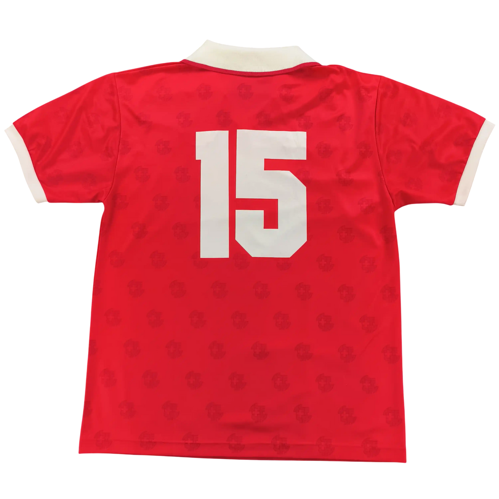 Svájc 1994-96 Lotto home #15 football shirt size XL