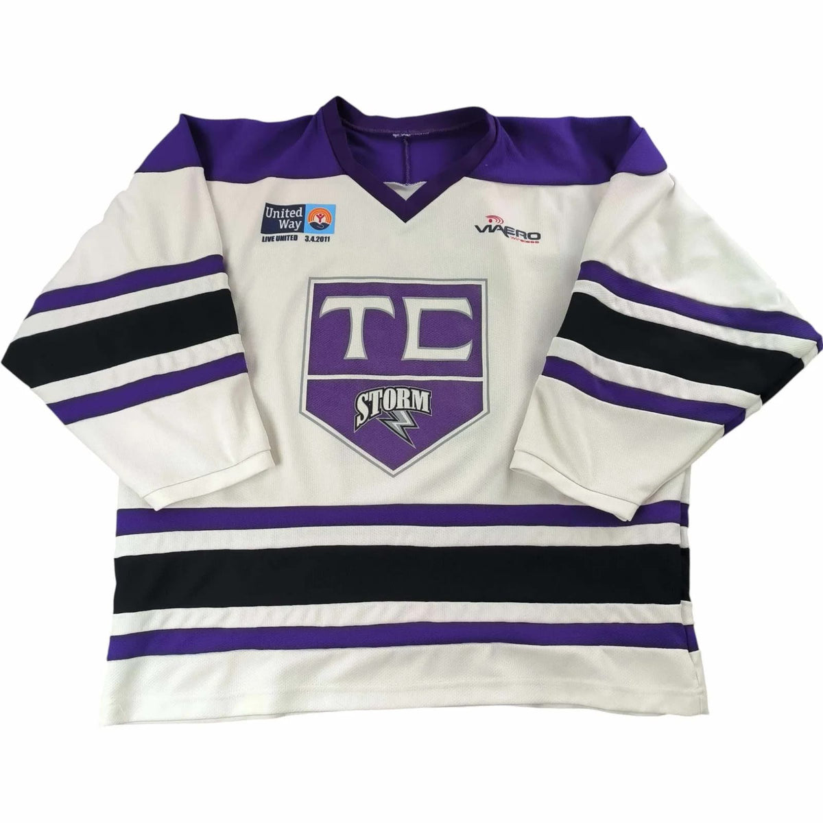Tri-City Storm #12 Tyler Ward *Signed* ice hockey jersey size XXL