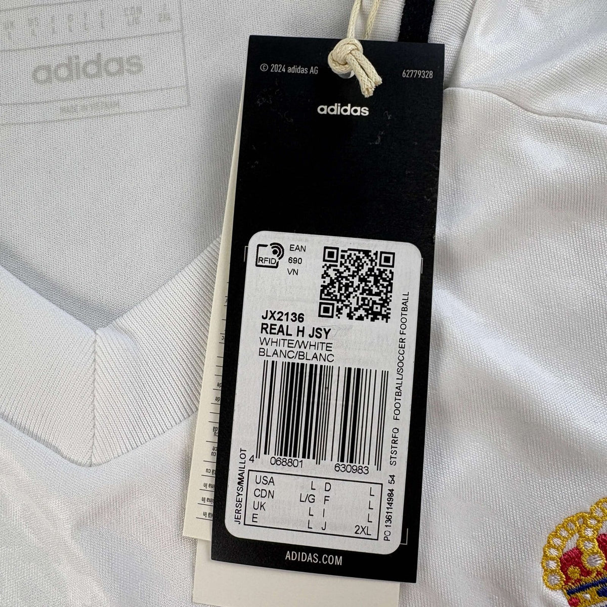 Real Madrid 2024-25 Adidas hazai *Új* foci mez L-es