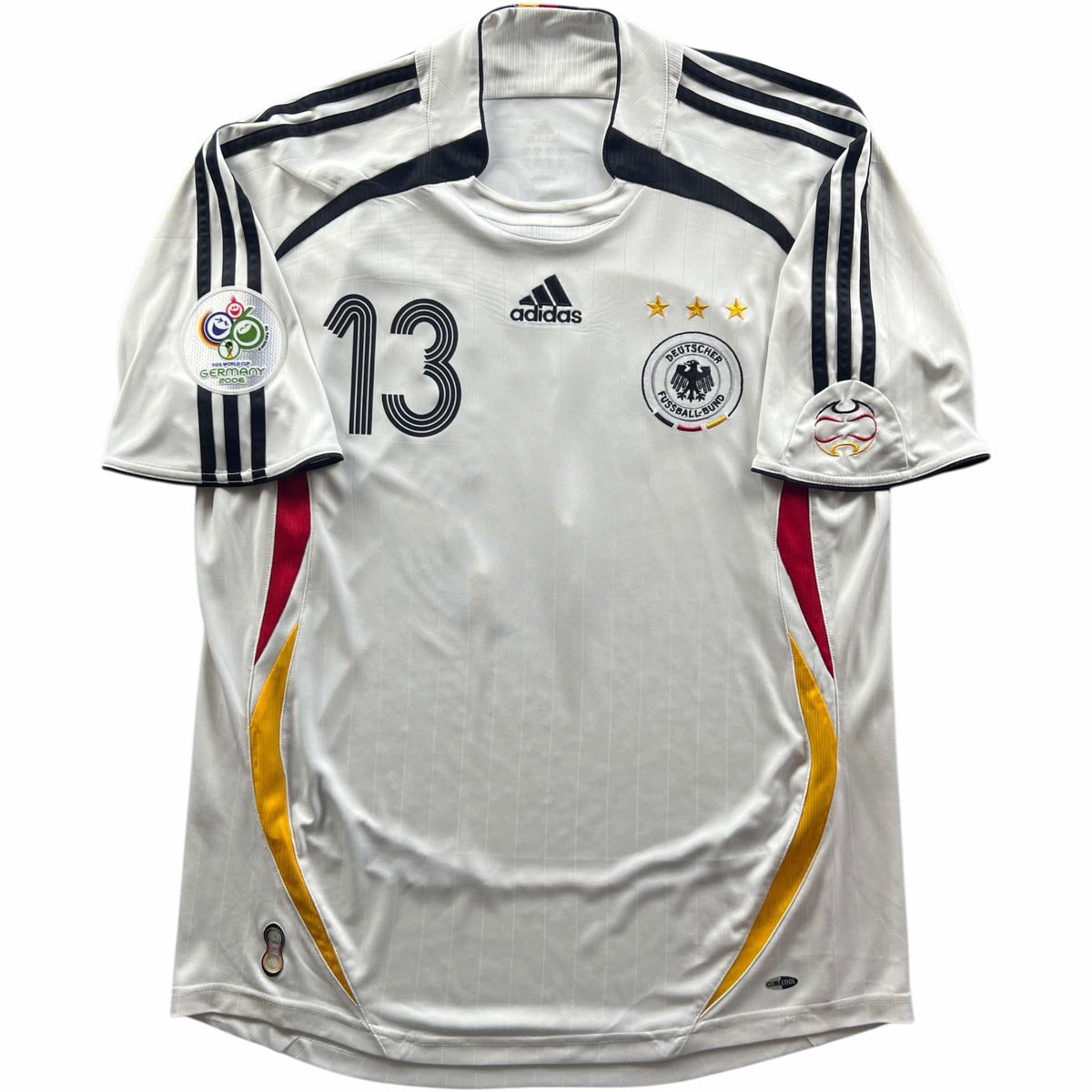 Németország 2006-08 Adidas hazai Michael Ballack foci mez M-es