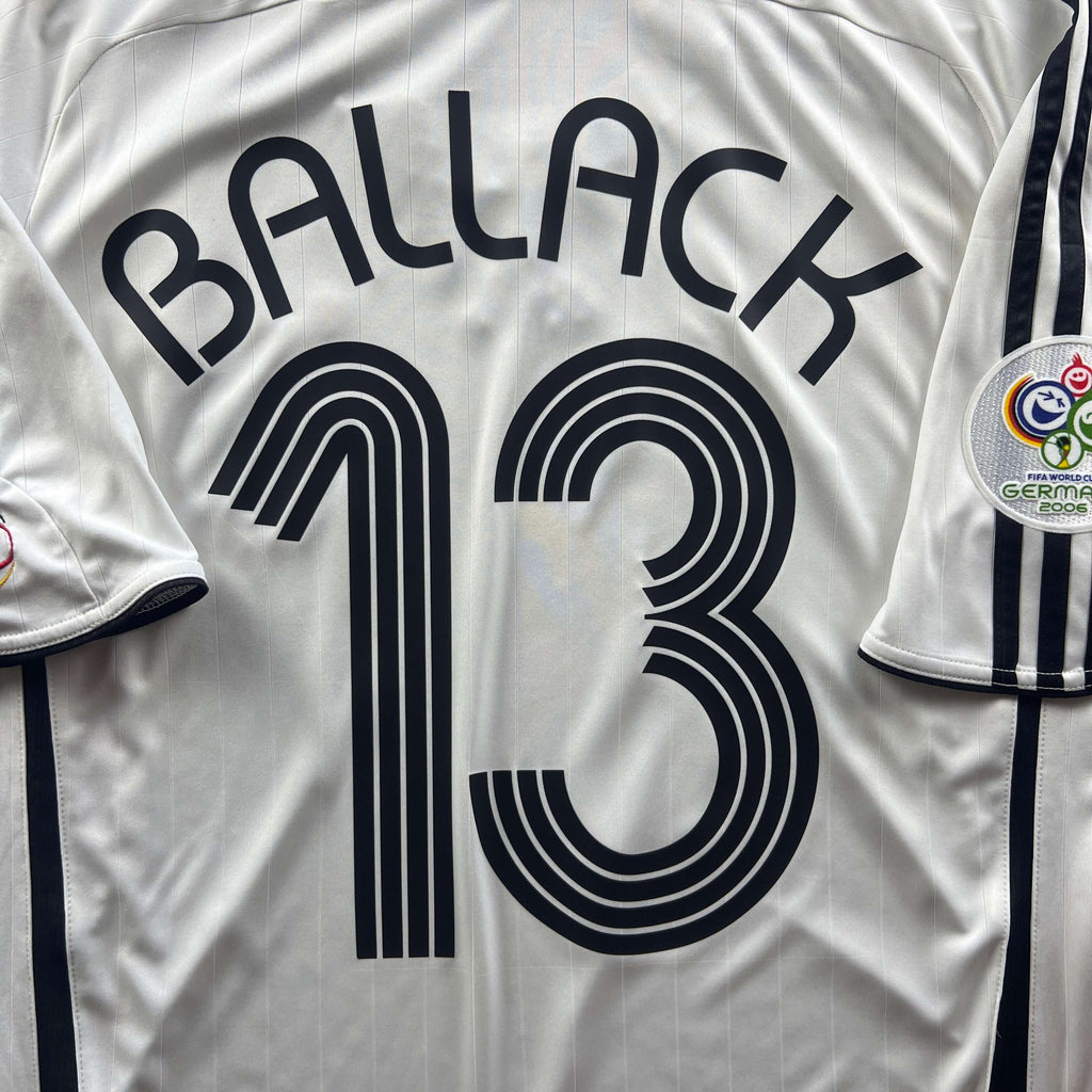 Germany 2006-08 Adidas home Michael Ballack football shirt size M