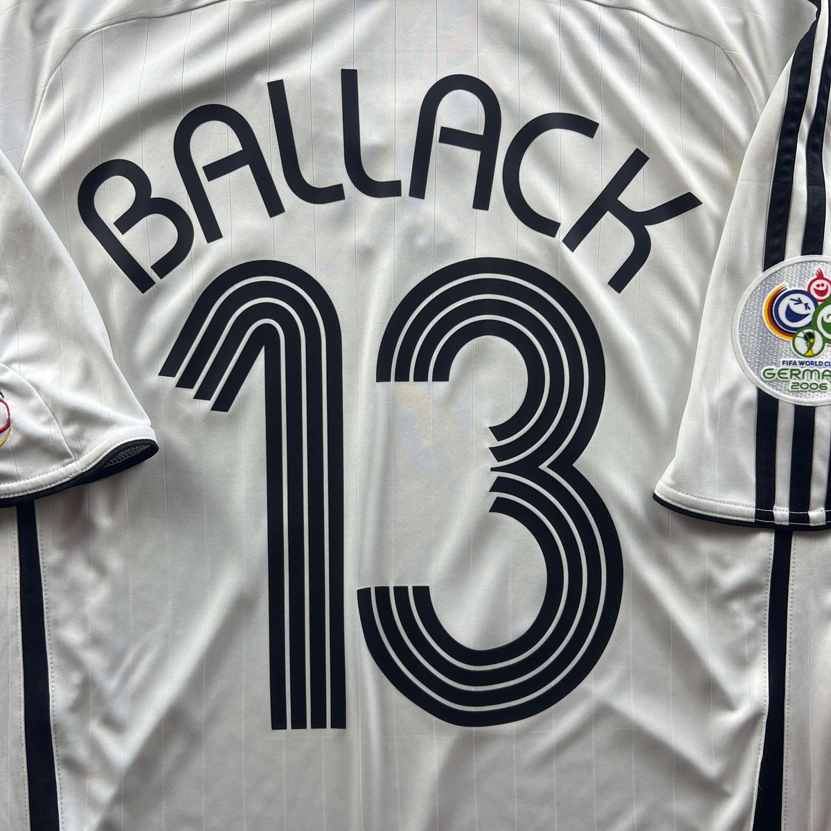 Germany 2006-08 Adidas home Michael Ballack football shirt size M