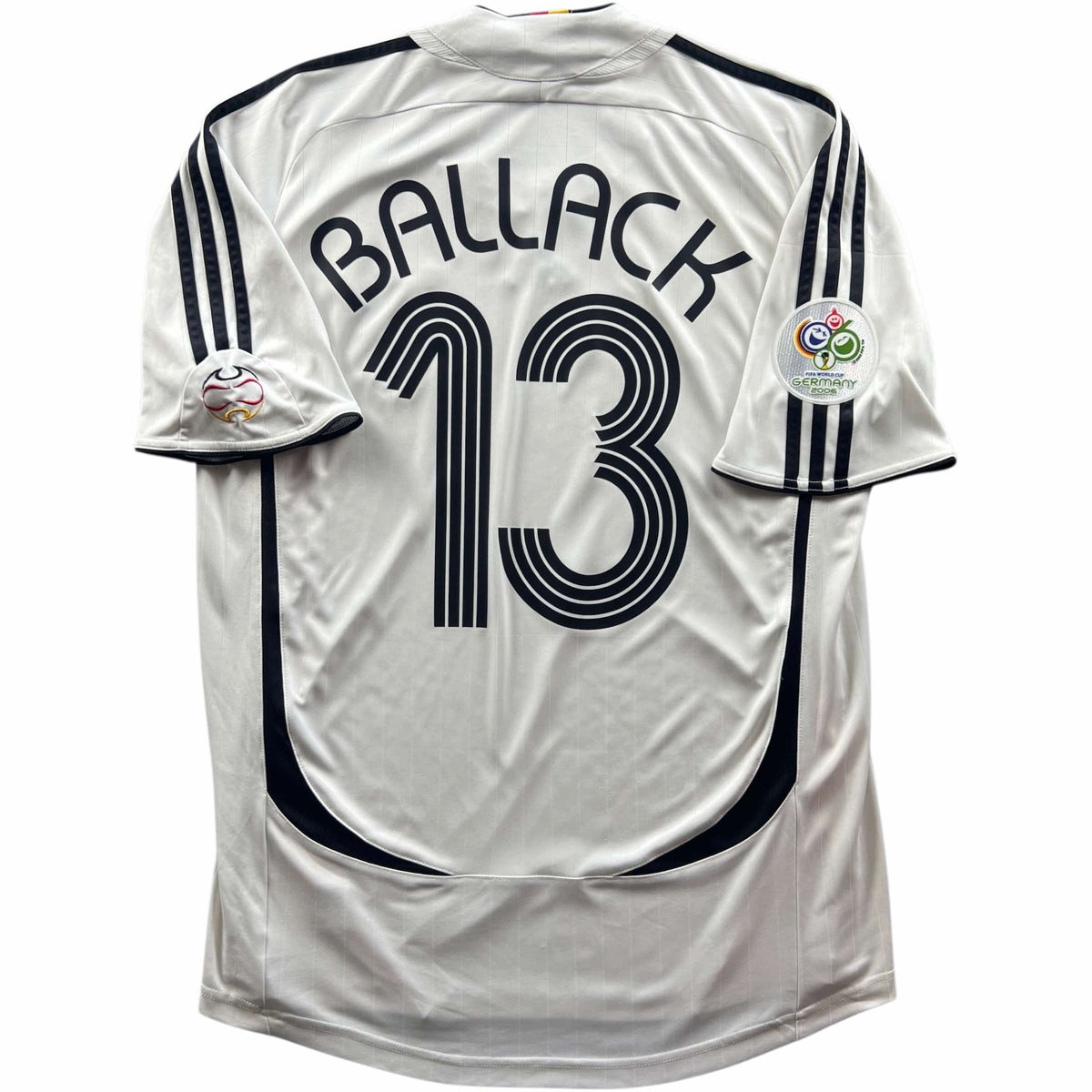 Németország 2006-08 Adidas hazai Michael Ballack foci mez M-es