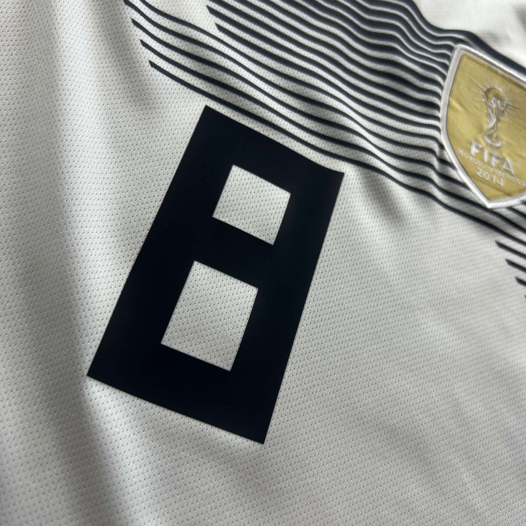 Németország 2018-19 Adidas hazai Toni Kroos foci mez XL-es