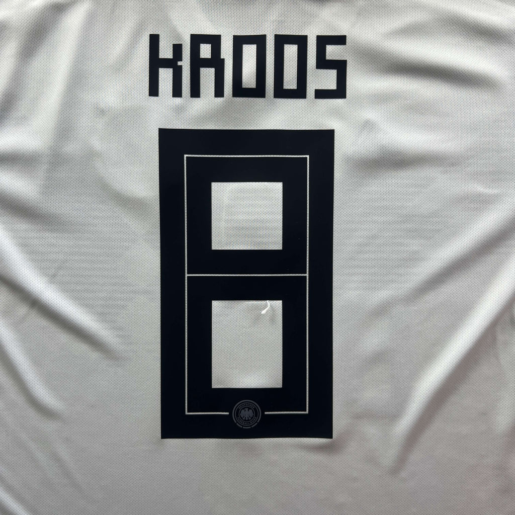 Németország 2018-19 Adidas hazai Toni Kroos foci mez XL-es