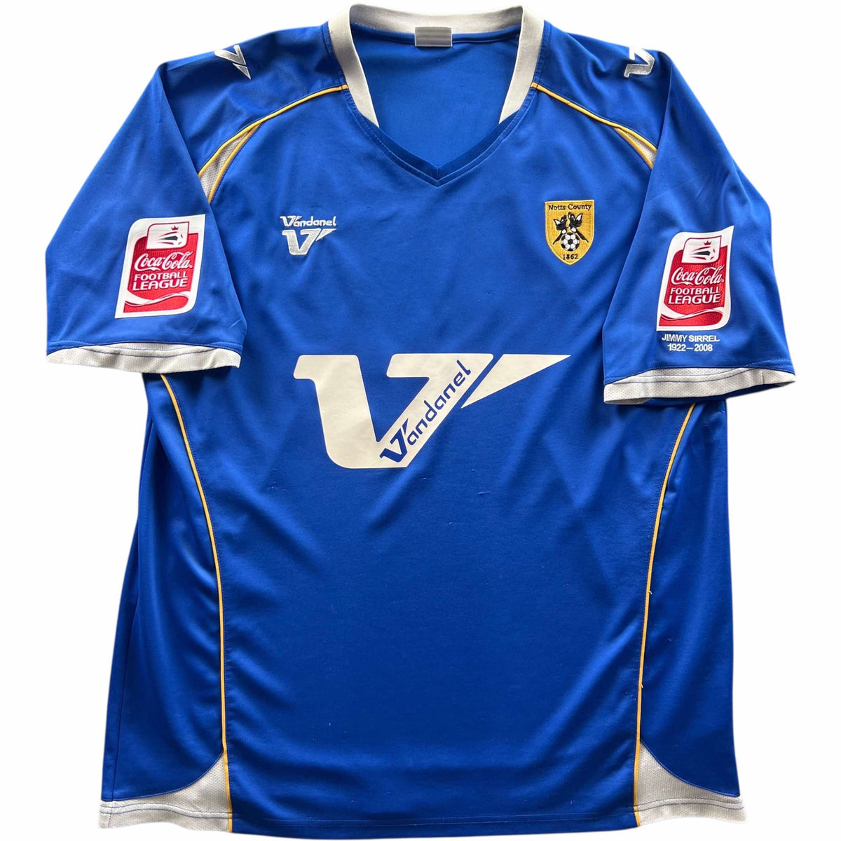 Notts County 2008-09 Vandanel away Mike Edwards football shirt size XXL