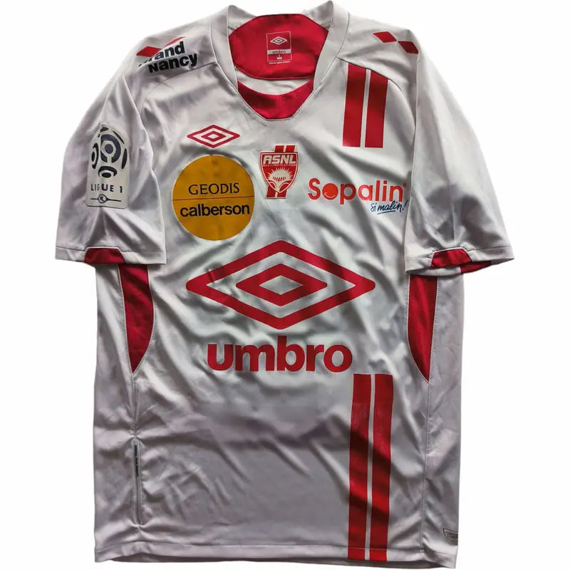 Nancy 2010-11 Umbro home Djamel Bakar football shirt size S