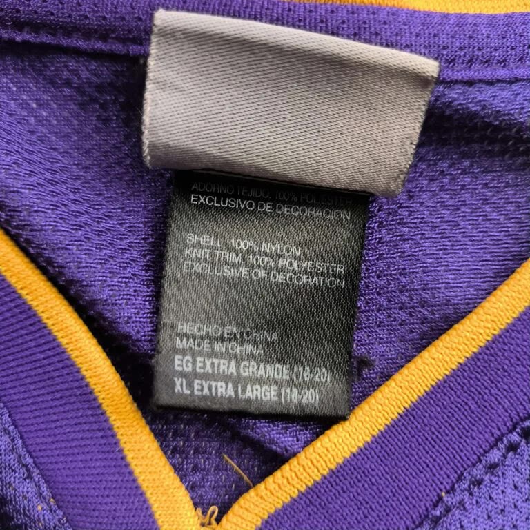 Los Angeles Lakers Kobe Bryant Reebok NBA mez Gyerek XL