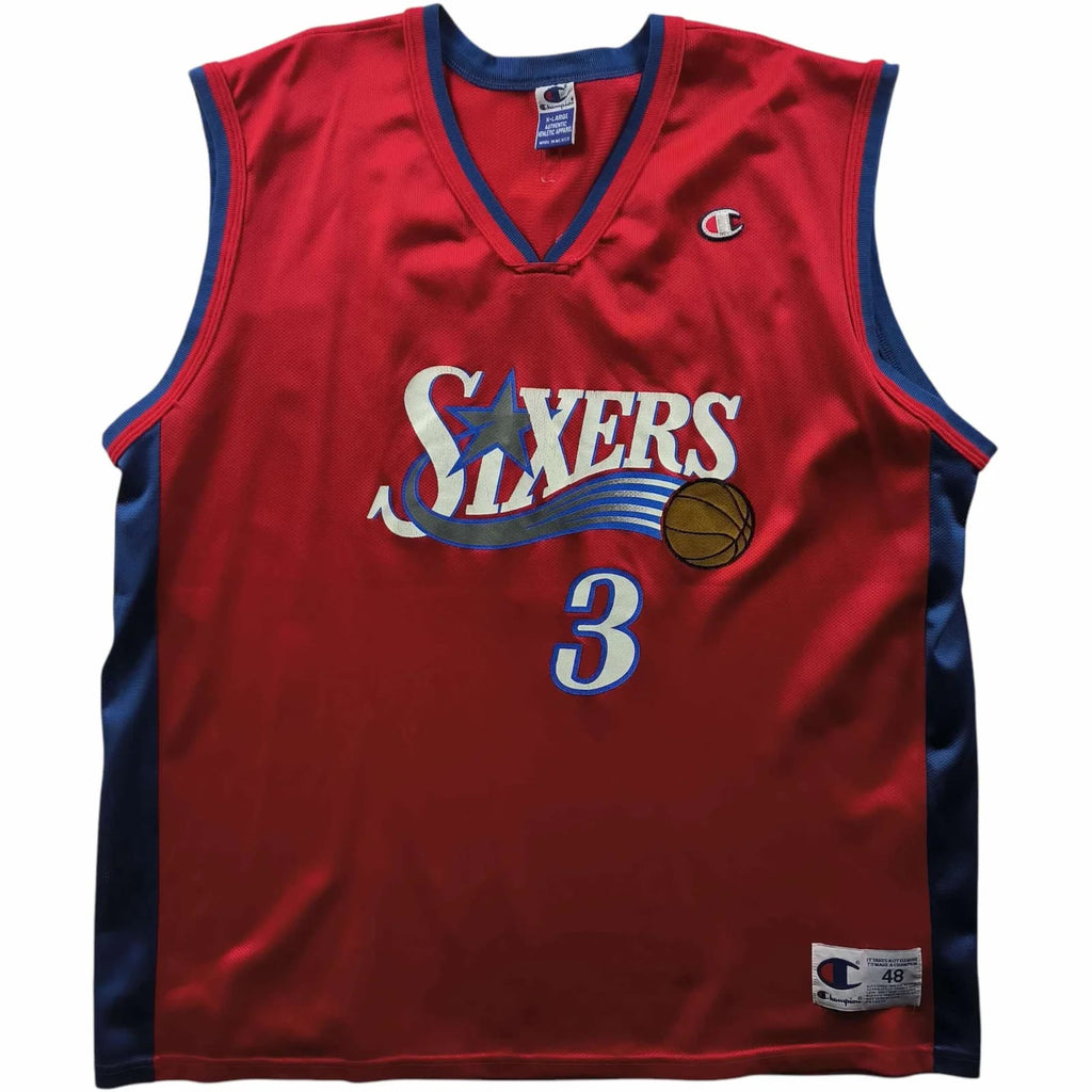 Philadelphia 76ers Allen Iverson Champion alternate NBA jersey size 48