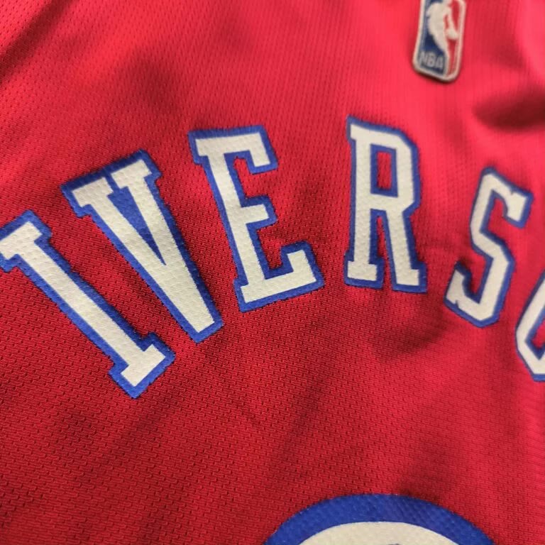 Philadelphia 76ers Allen Iverson Champion alternate NBA jersey size 48
