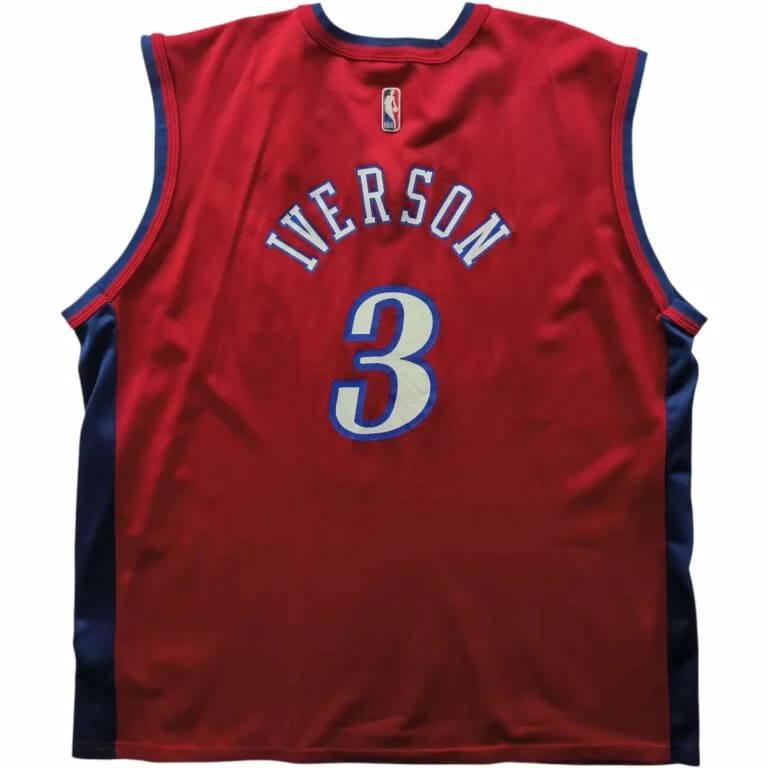 Philadelphia 76ers Allen Iverson Champion alternate NBA jersey size 48