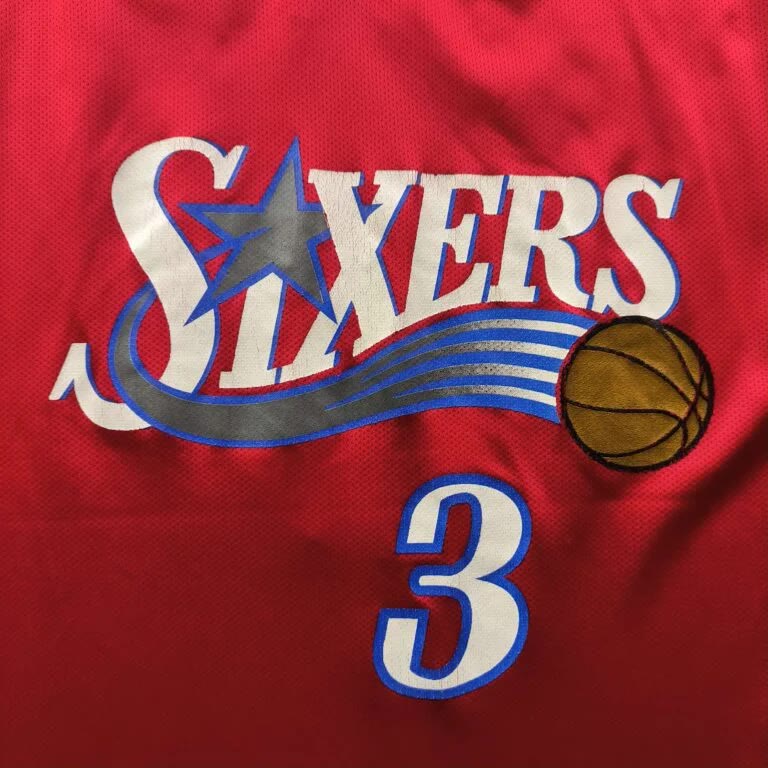 Philadelphia 76ers Allen Iverson Champion alternate NBA jersey size 48