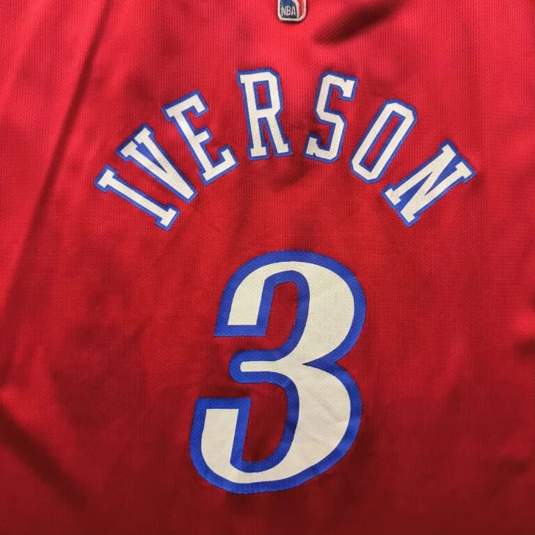 Philadelphia 76ers Allen Iverson Champion alternate NBA jersey size 48