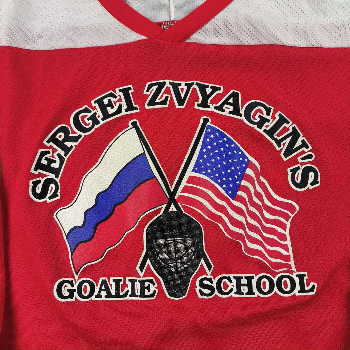 Sergei Zvyagin’s Goalie School CCM ice hockey jersey size XXL