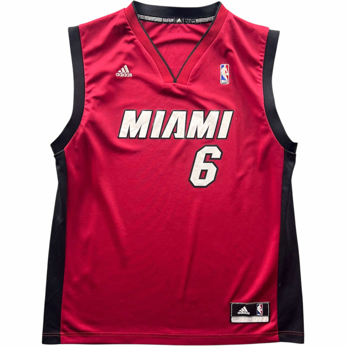 Miami Heat LeBron James Adidas NBA jersey size L