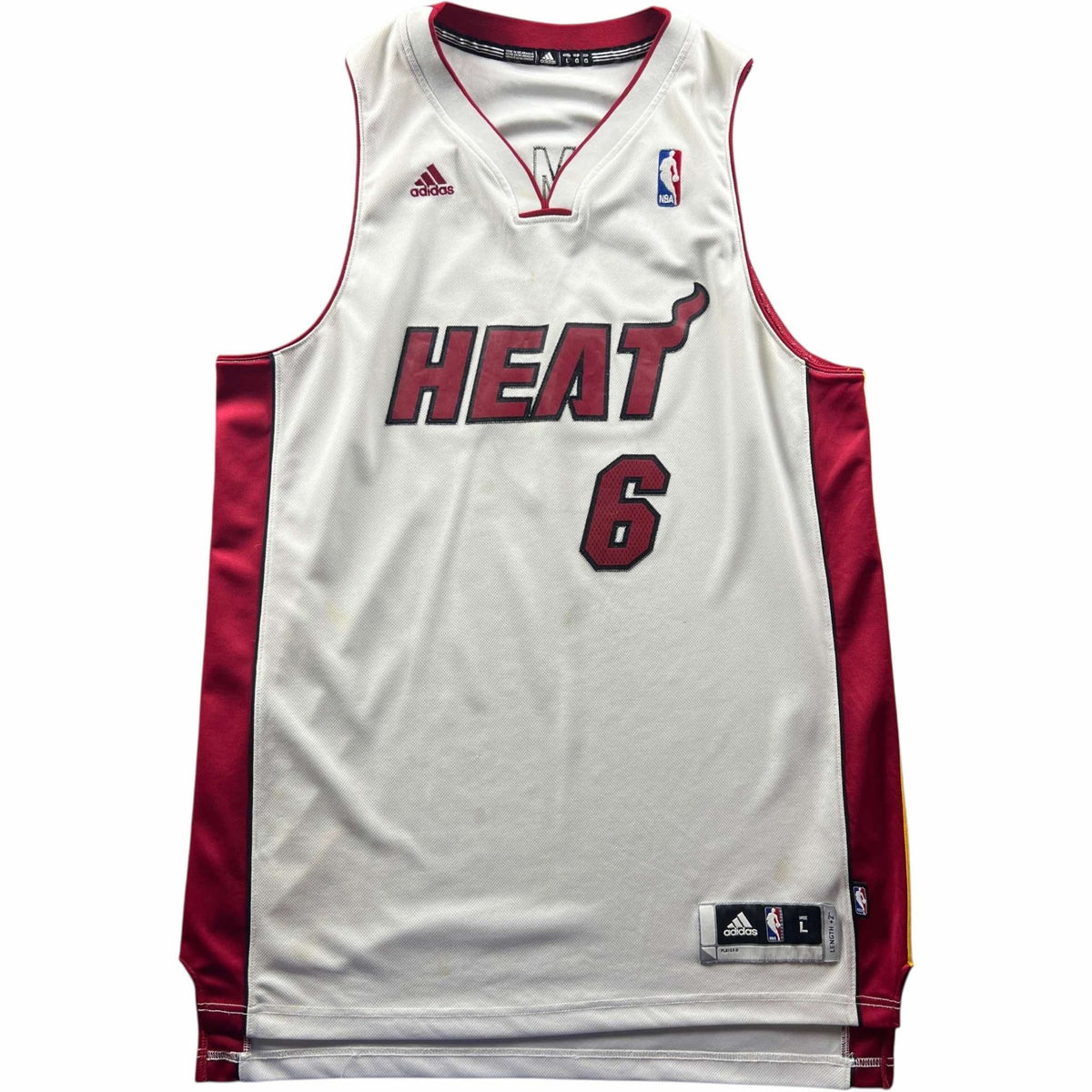 Miami Heat LeBron James Adidas NBA jersey size L