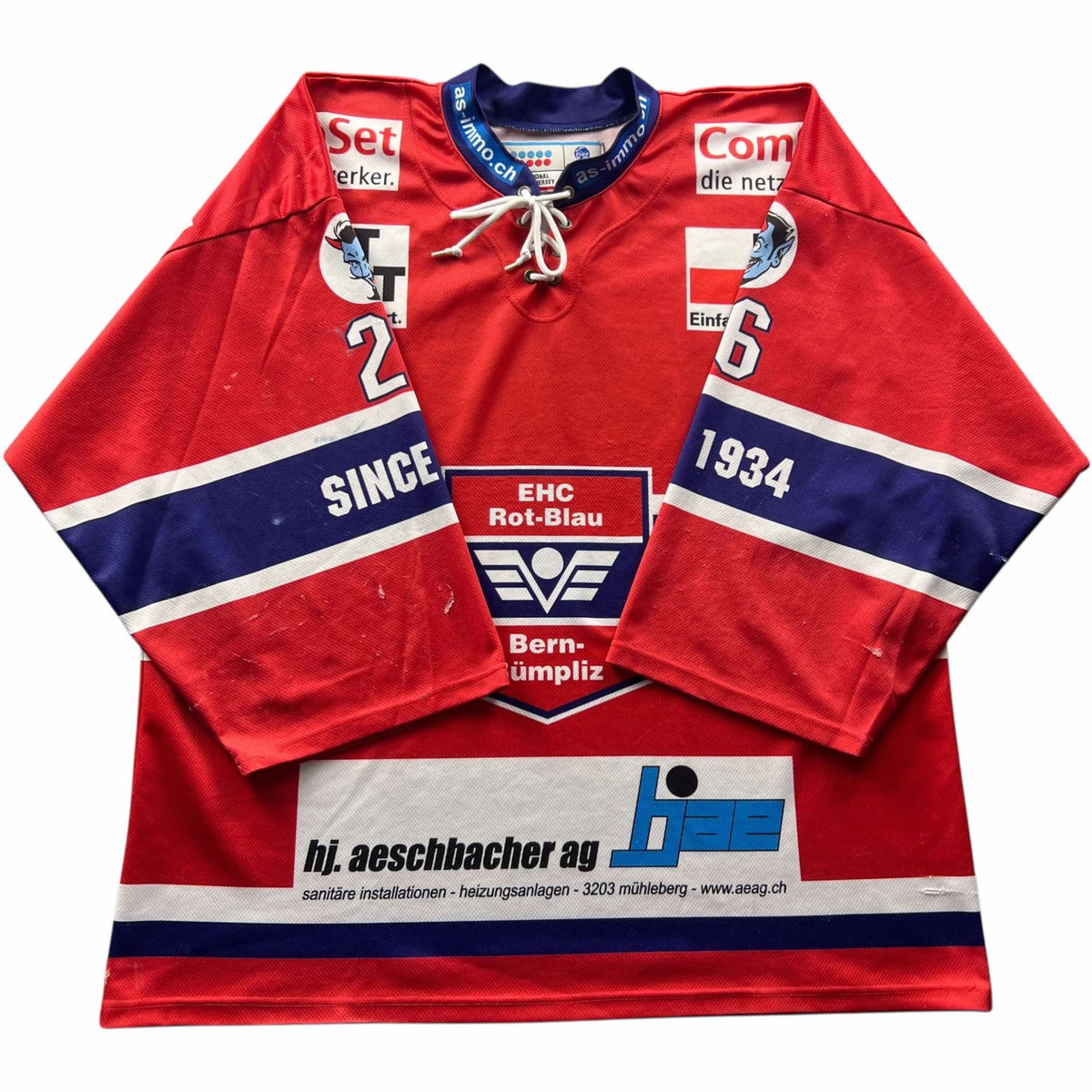EHC Rot-Blau Bern ice hockey jersey size XL