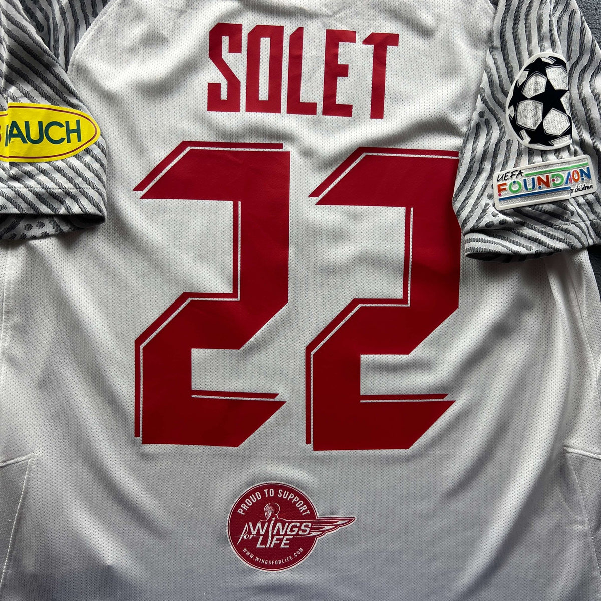 Red Bull Salzburg 2021-22 Nike european home Oumar Solet football shirt size L