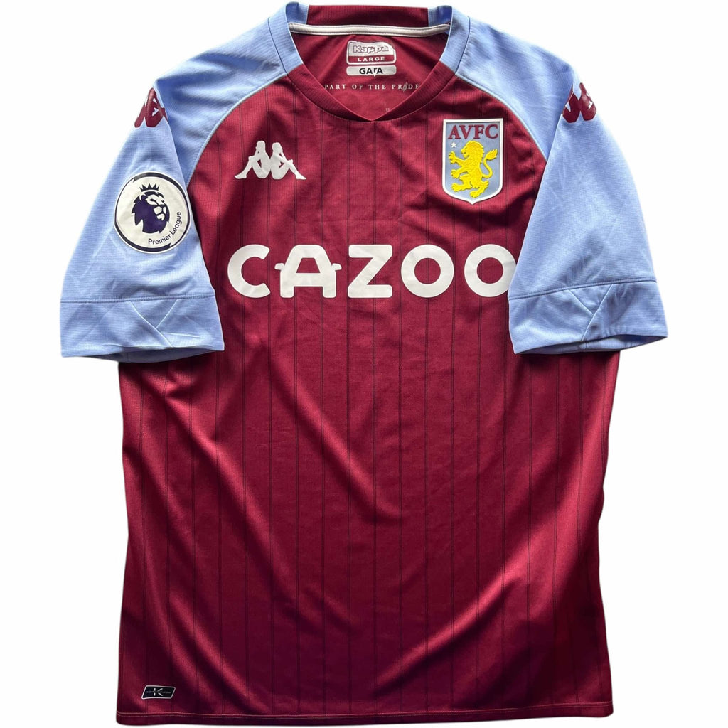 Aston Villa 2020-21 Kappa home Ross Barkley football shirt size L