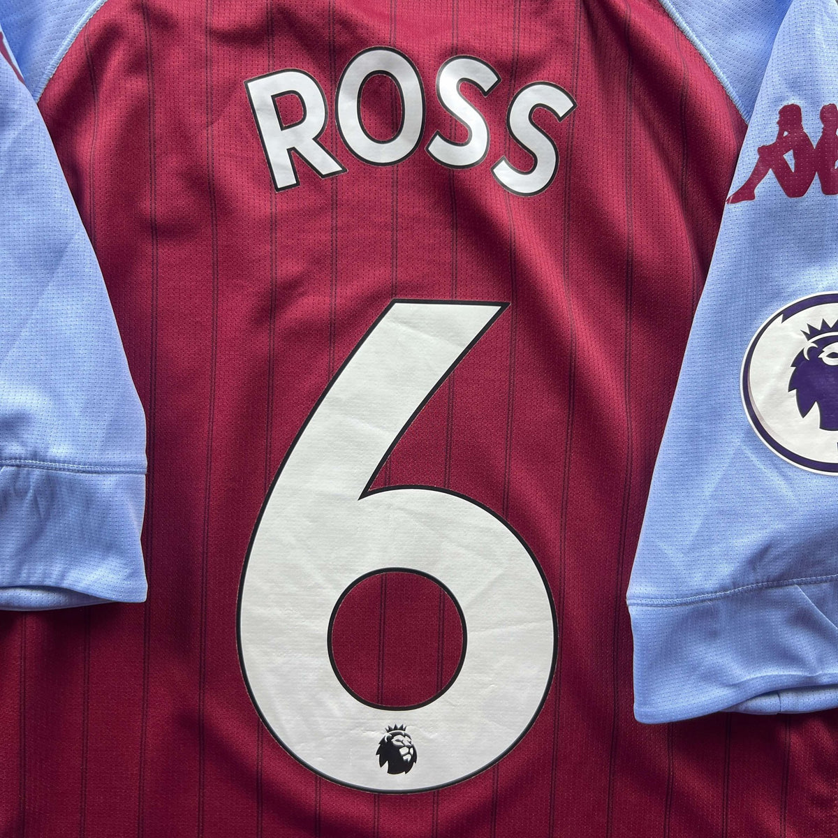 Aston Villa 2020-21 Kappa home Ross Barkley football shirt size L