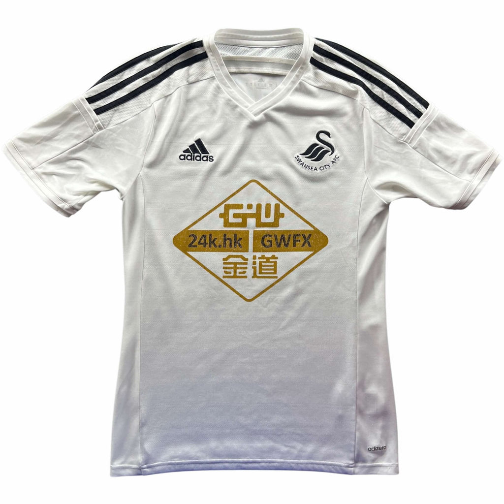 Swansea 2014-15 Adidas home Neil Taylor football shirt size S