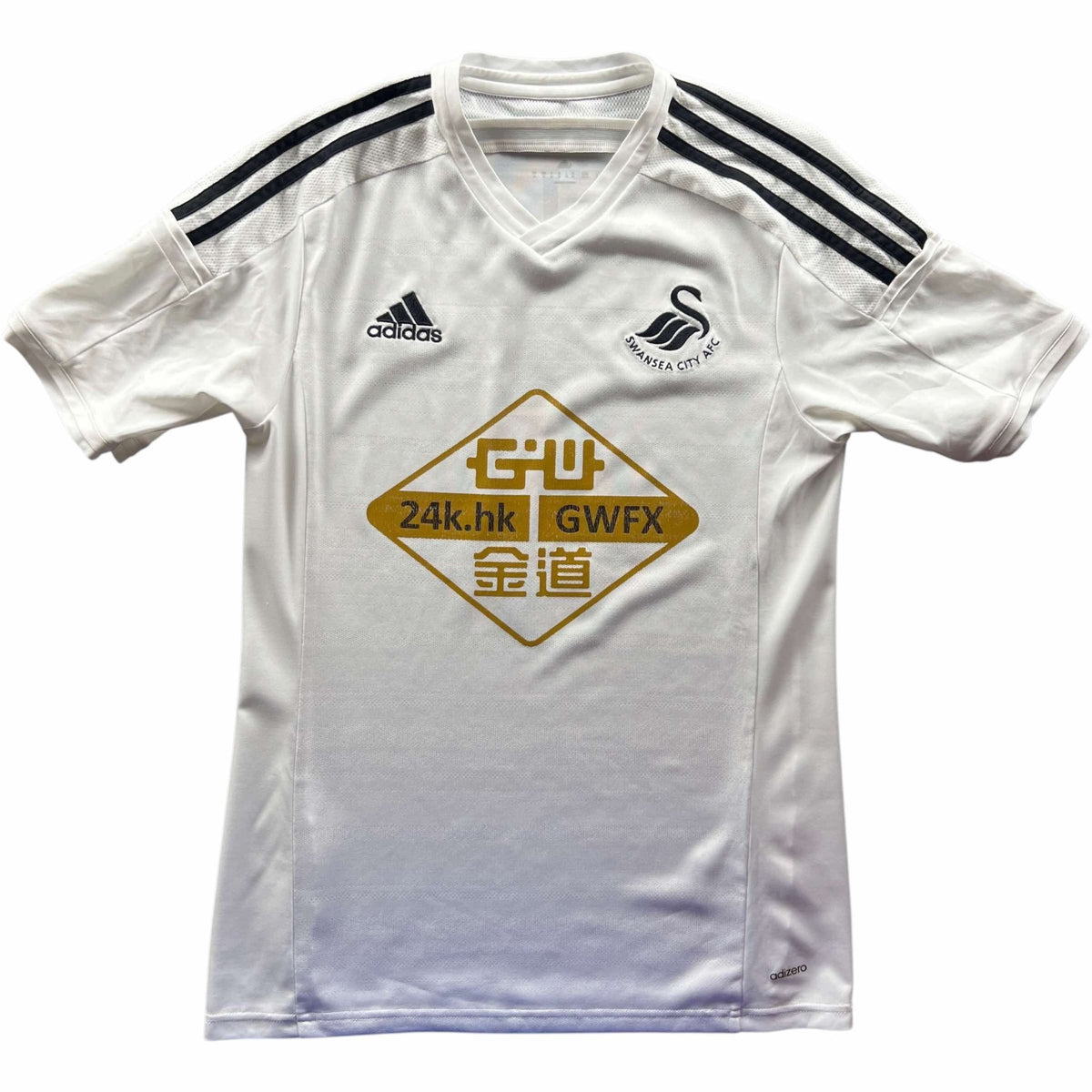Swansea 2014-15 Adidas home Ashley Williams football shirt size M