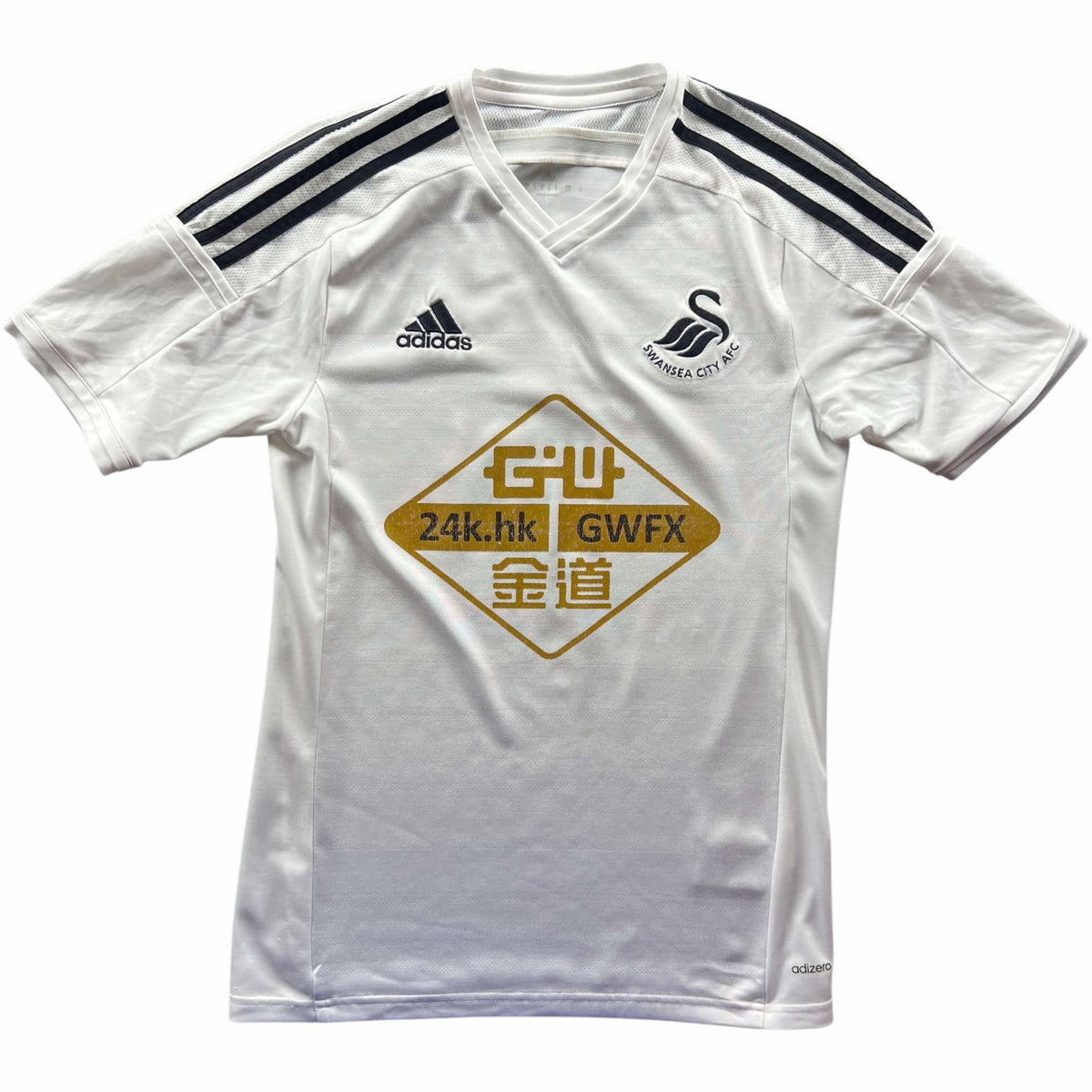 Swansea 2014-15 Adidas home Leon Britton football shirt size S