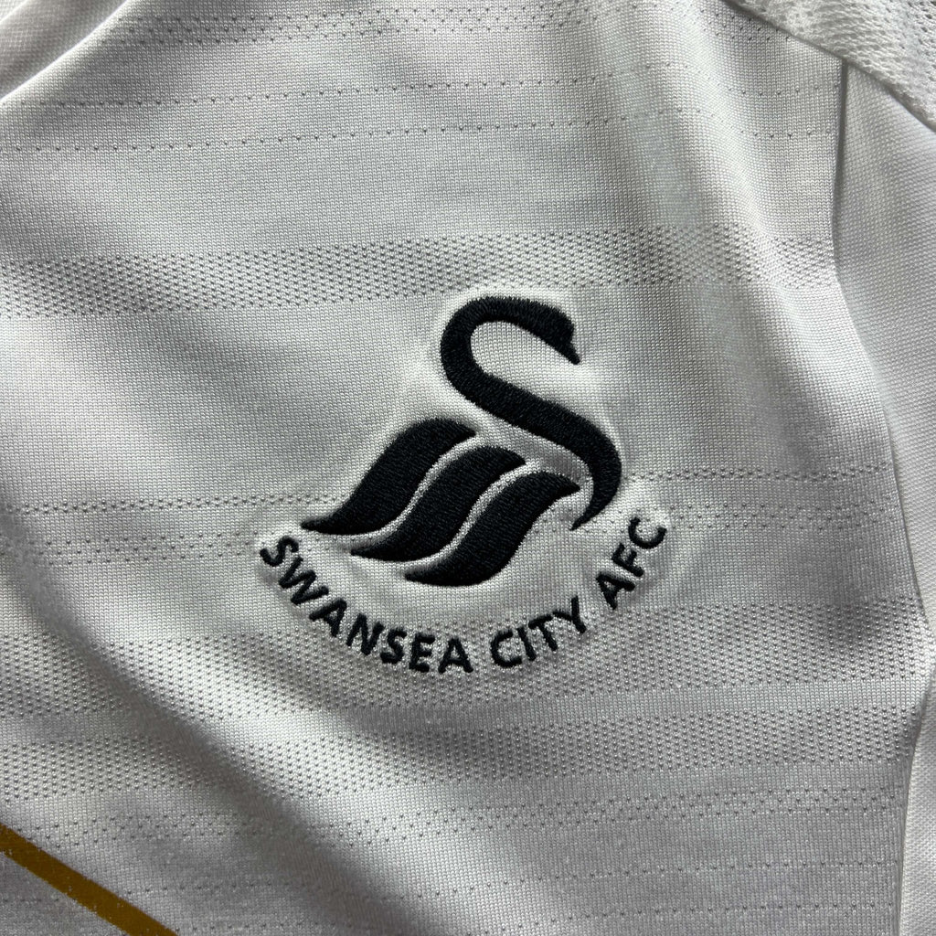 Swansea 2014-15 Adidas home Leon Britton football shirt size S