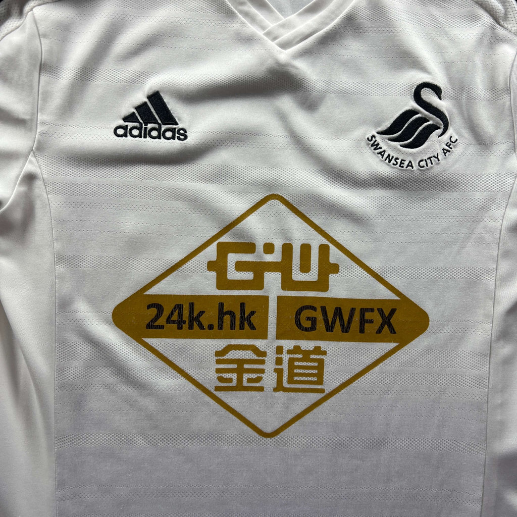 Swansea 2014-15 Adidas home Nathan Dyer football shirt size M
