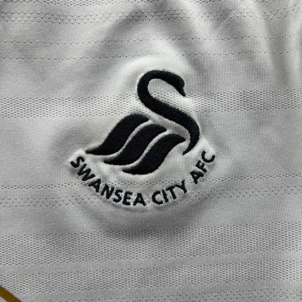 Swansea 2014-15 Adidas home Tom Carroll football shirt size L