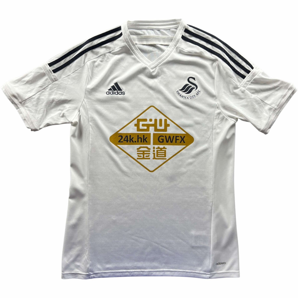 Swansea 2014-15 Adidas home Dwight Tiendalli football shirt size L