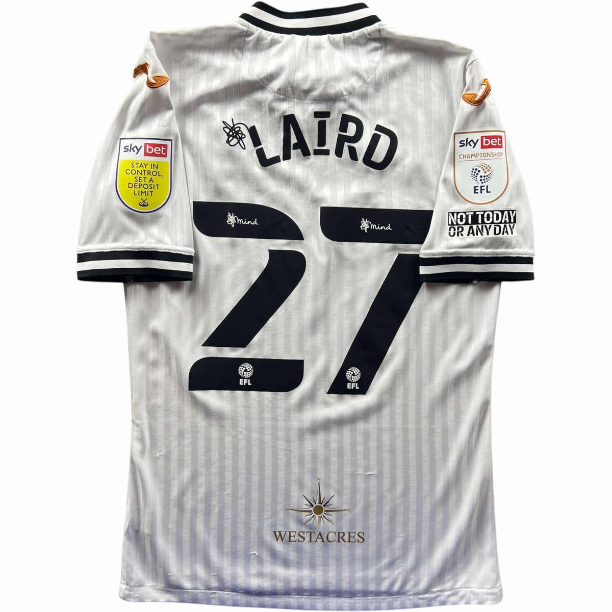 Swansea 2021-22 Joma home Ethan Laird football shirt size L