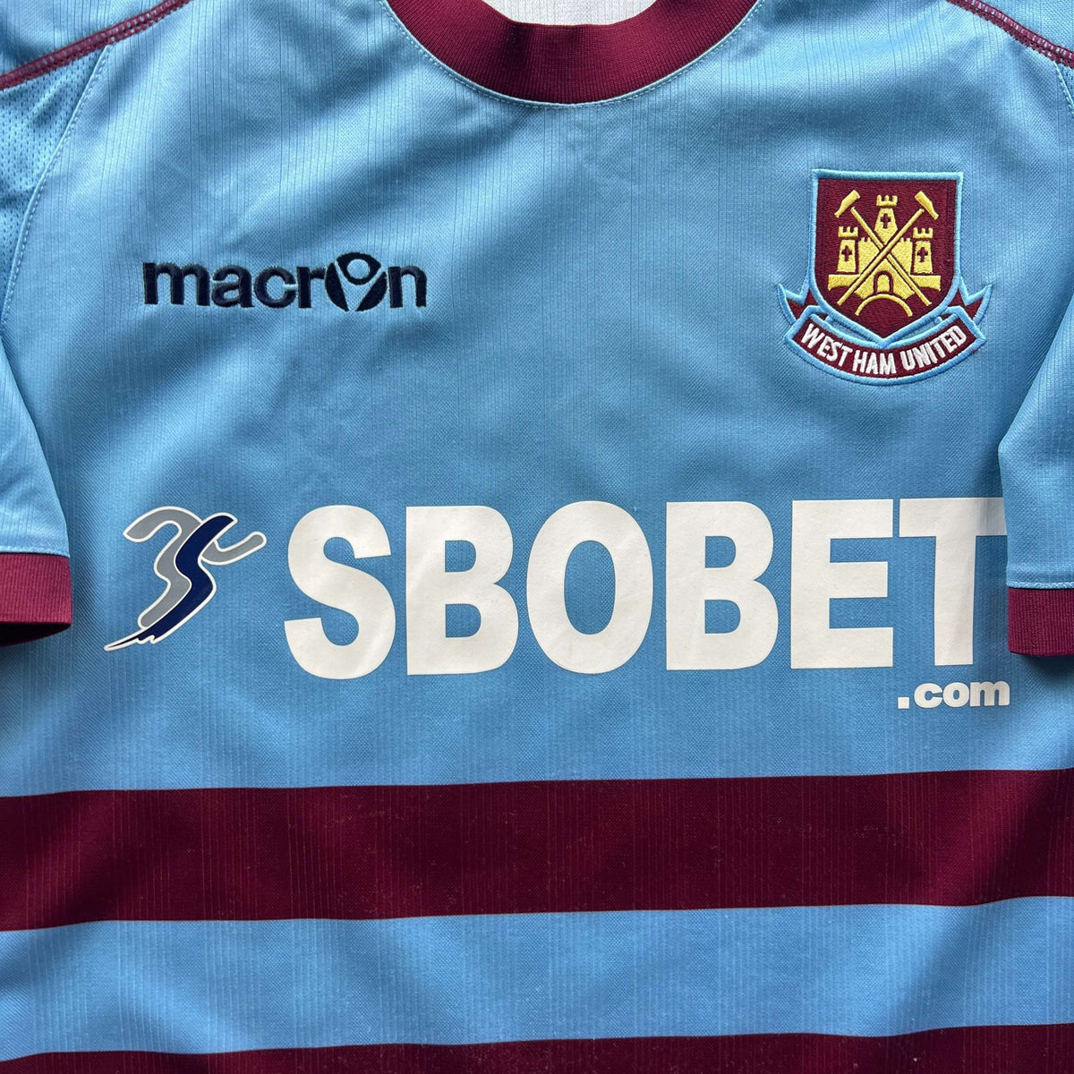 West Ham United 2011-12 Macron away John Carew football shirt size XL