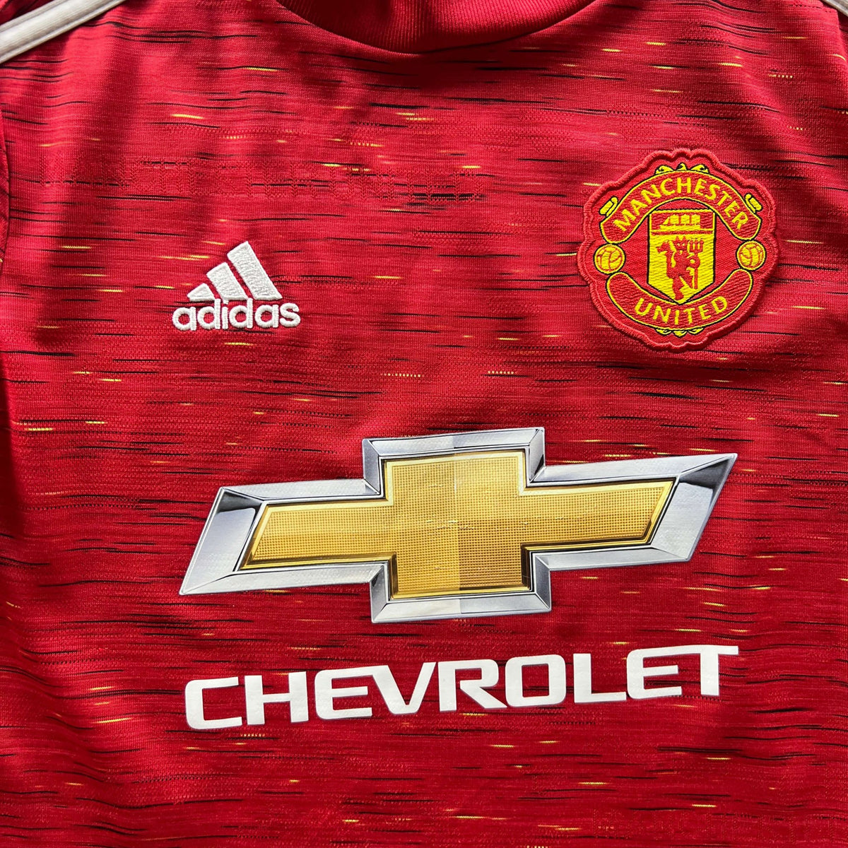 Manchester United 2020-21 Adidas home football shirt size Boys S (140)