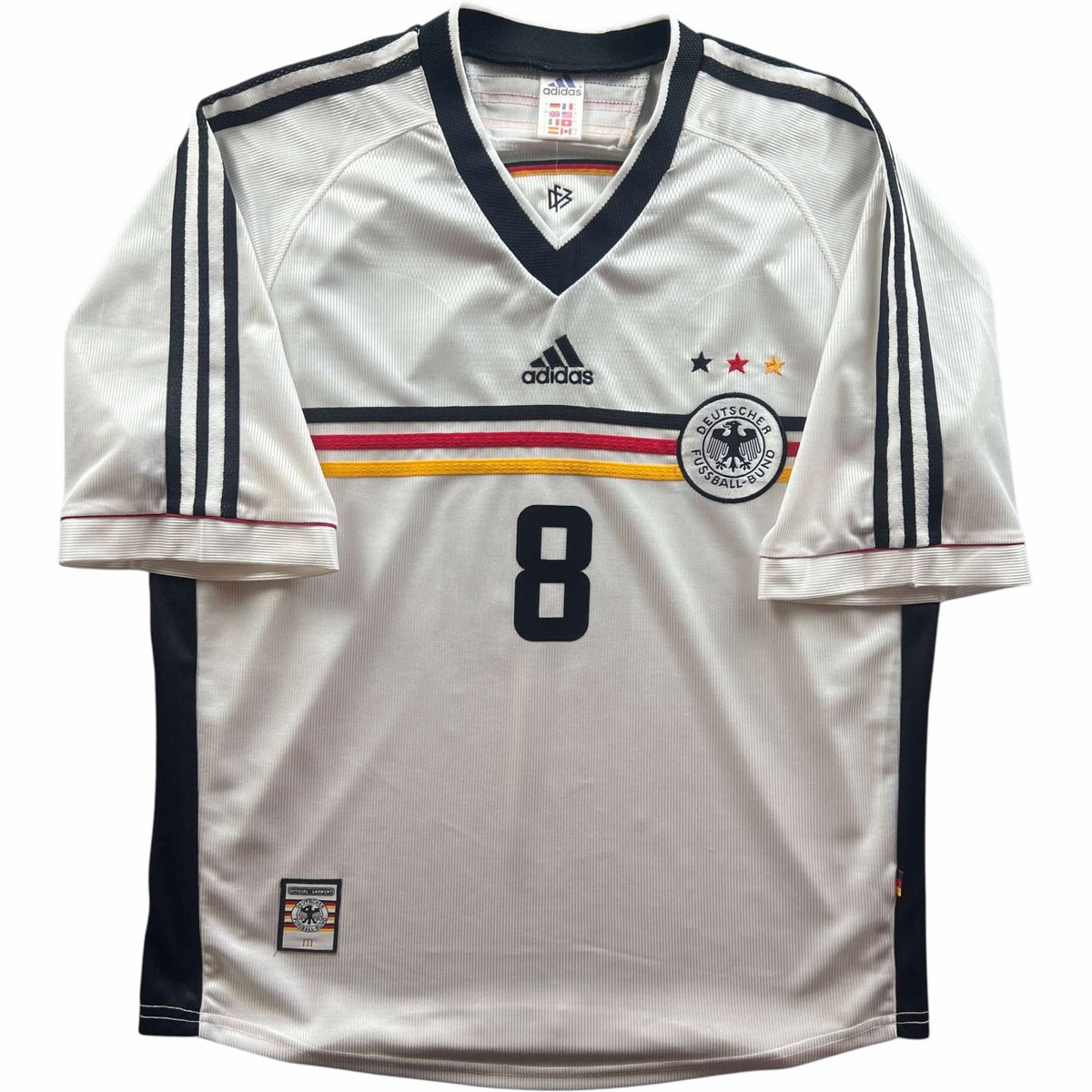 Germany 1998-2000 Adidas home Lothar Matthäus football shirt size L