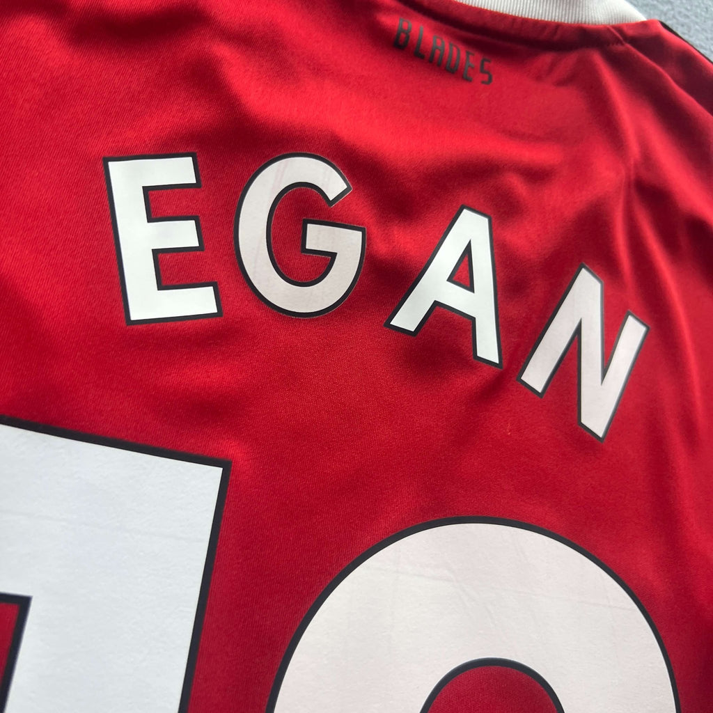 Sheffield United 2019-20 Adidas home John Egan football shirt size S