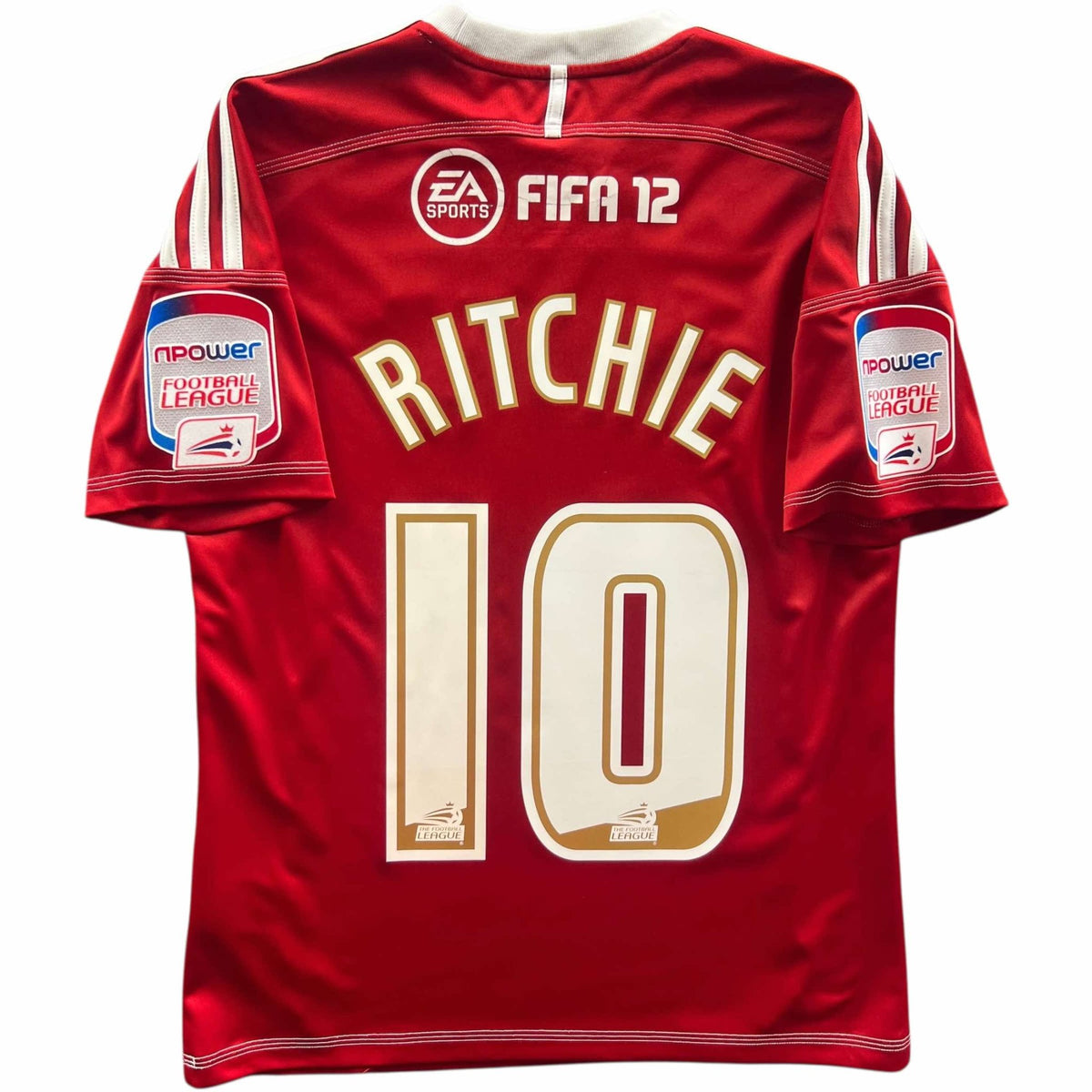 Swindon Town 2011-12 Adidas home Matt Ritchie football shirt size XS
