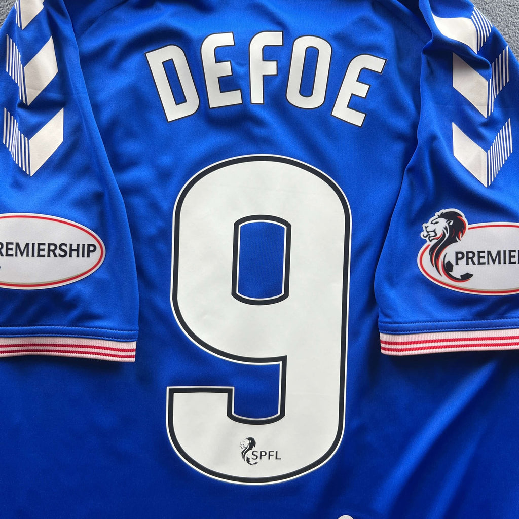 Rangers 2019-20 Hummel home Jermain Defoe football shirt size M