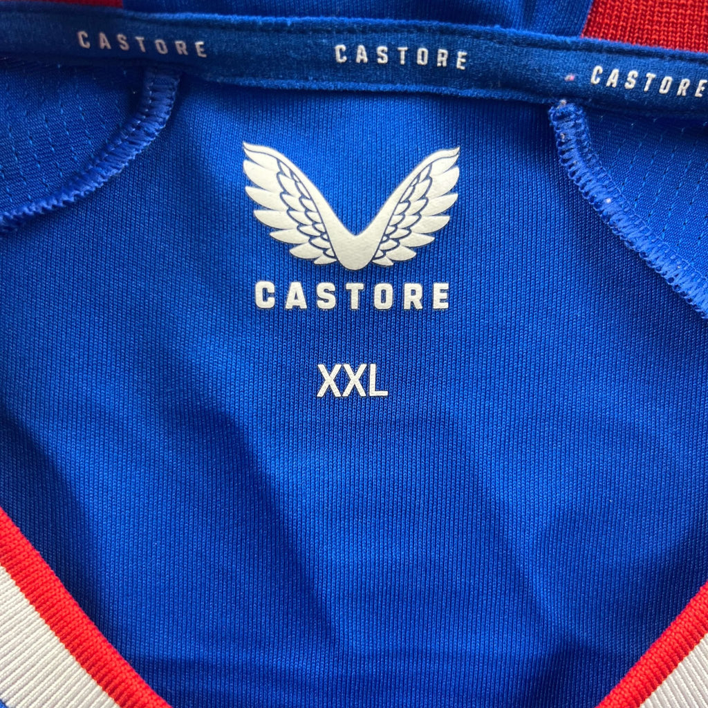 Rangers 2022-23 Castore home James Tavernier football shirt size XXL