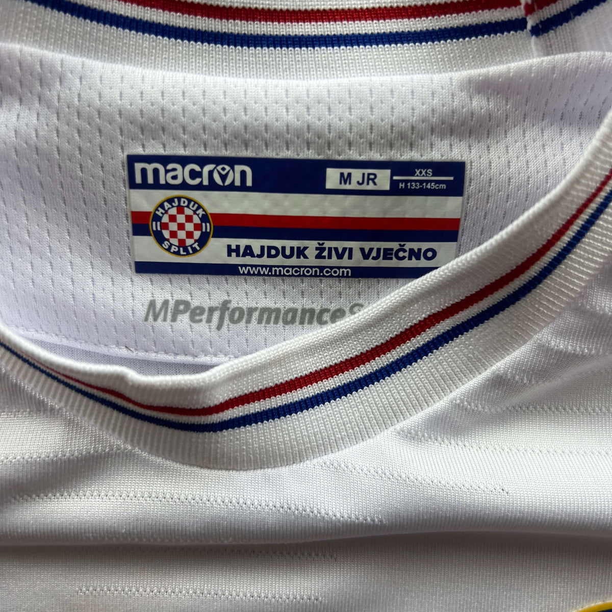 Hajduk Split 2022-23 Macron home football shirt size Boys M (133-145)