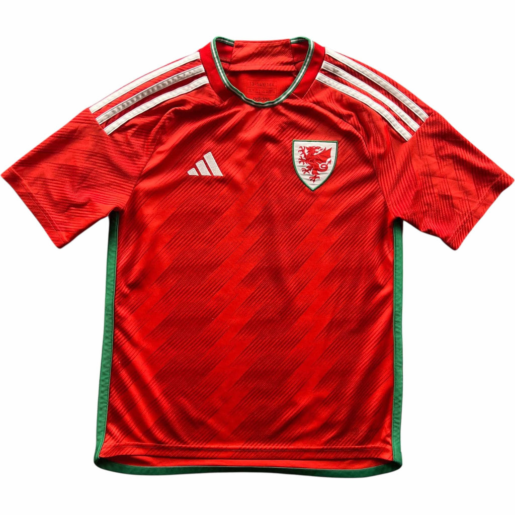Wales 2022-23 Adidas home football shirt size Boys L (164)