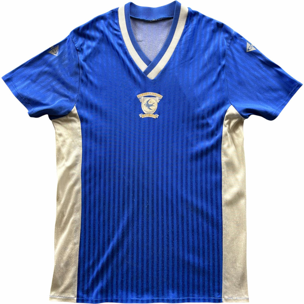 Cardiff City 1988-90 Scoreline home football shirt