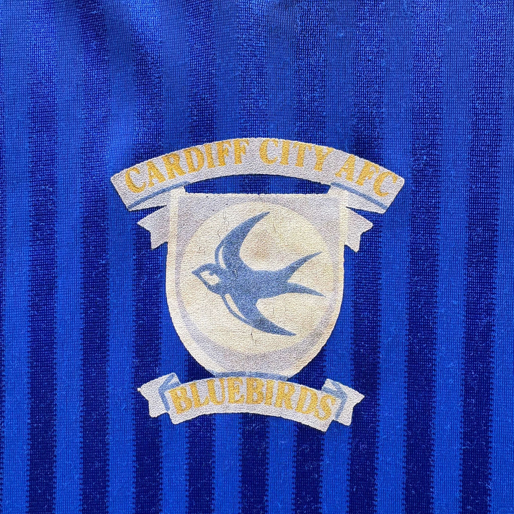 Cardiff City 1988-90 Scoreline home football shirt