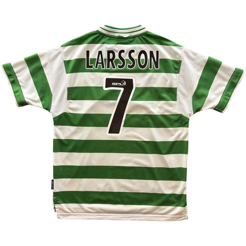 Celtic 1999-2001 Umbro home Henrik Larsson football shirt size L