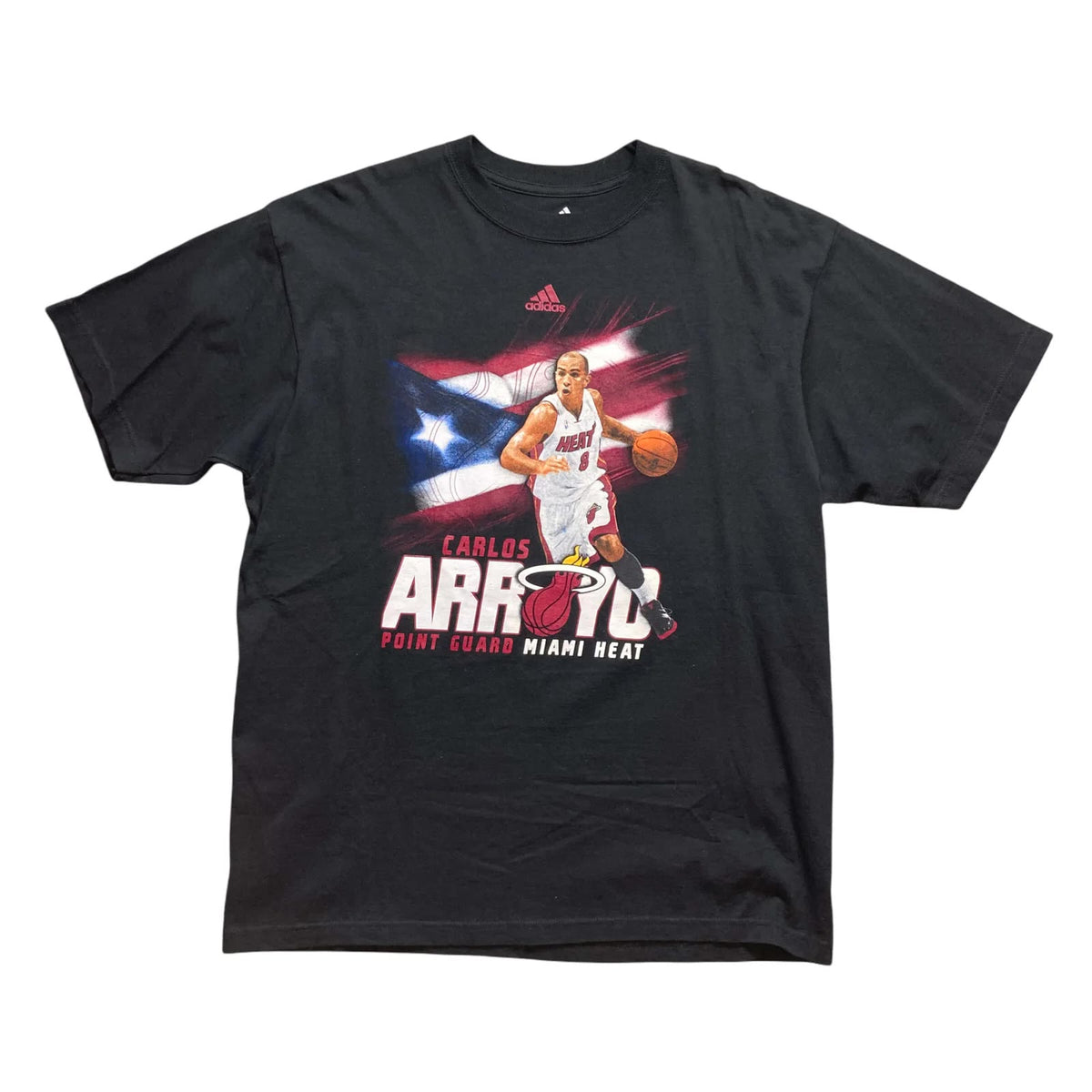 Miami Heat Carlos Arroyo Adidas NBA póló L