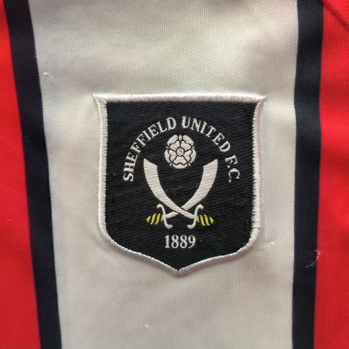 Sheffield United 1997-99 Le Coq Sportif hazai foci mez XL-es