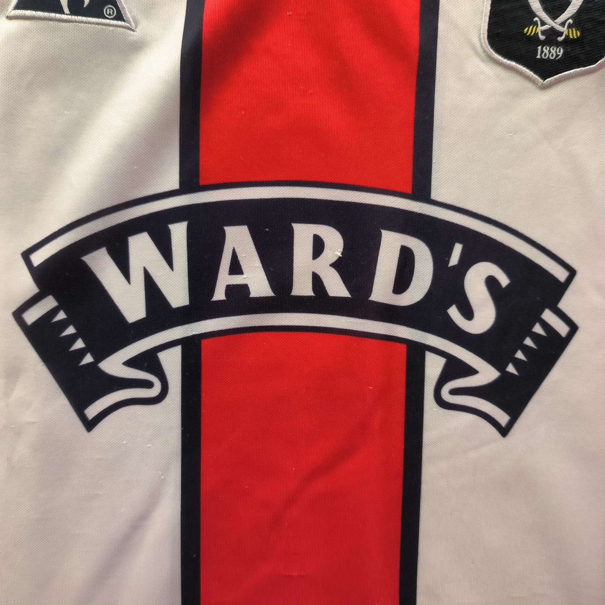 Sheffield United 1997-99 Le Coq Sportif hazai foci mez XL-es