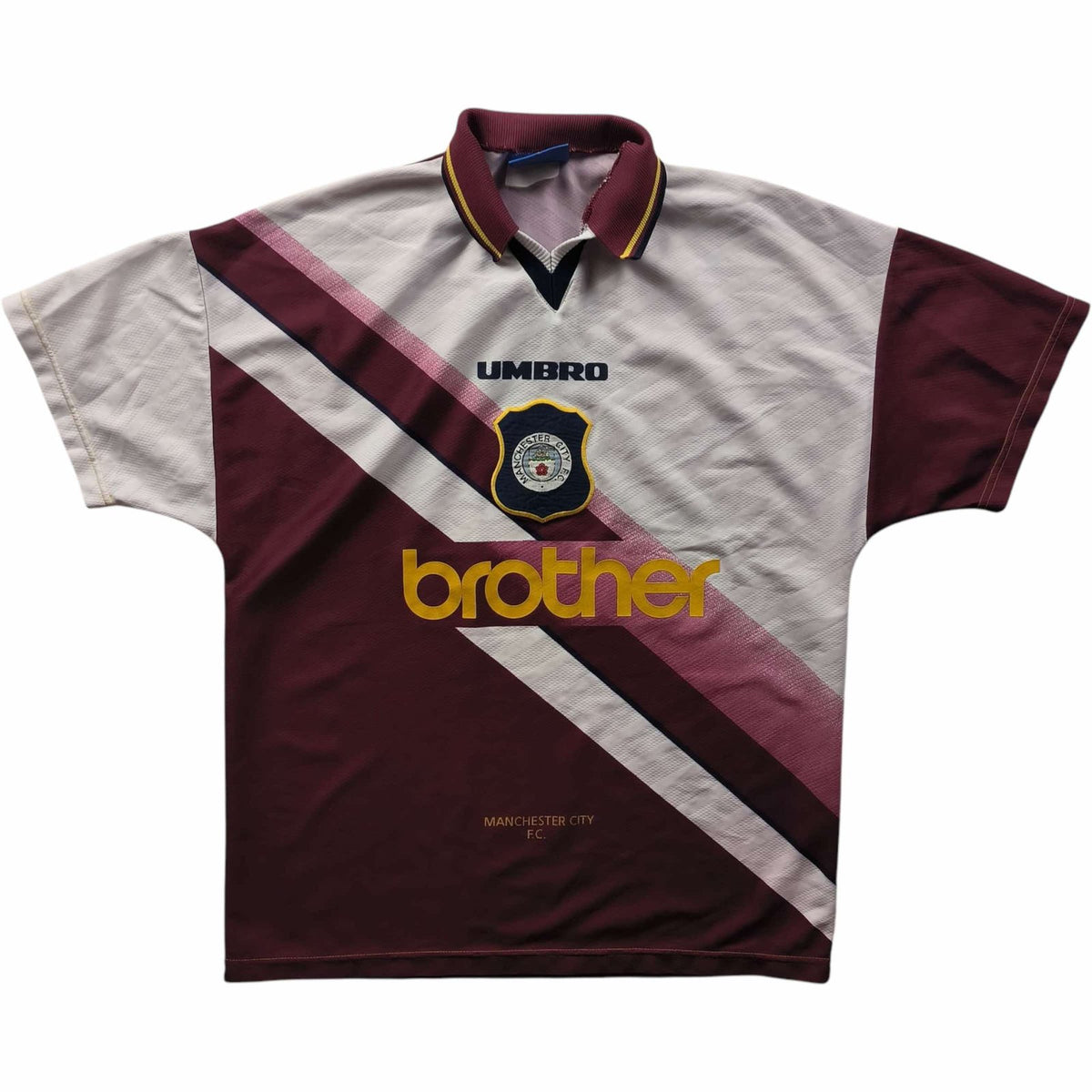 Manchester City 1996-97 Umbro vendég foci mez L-es