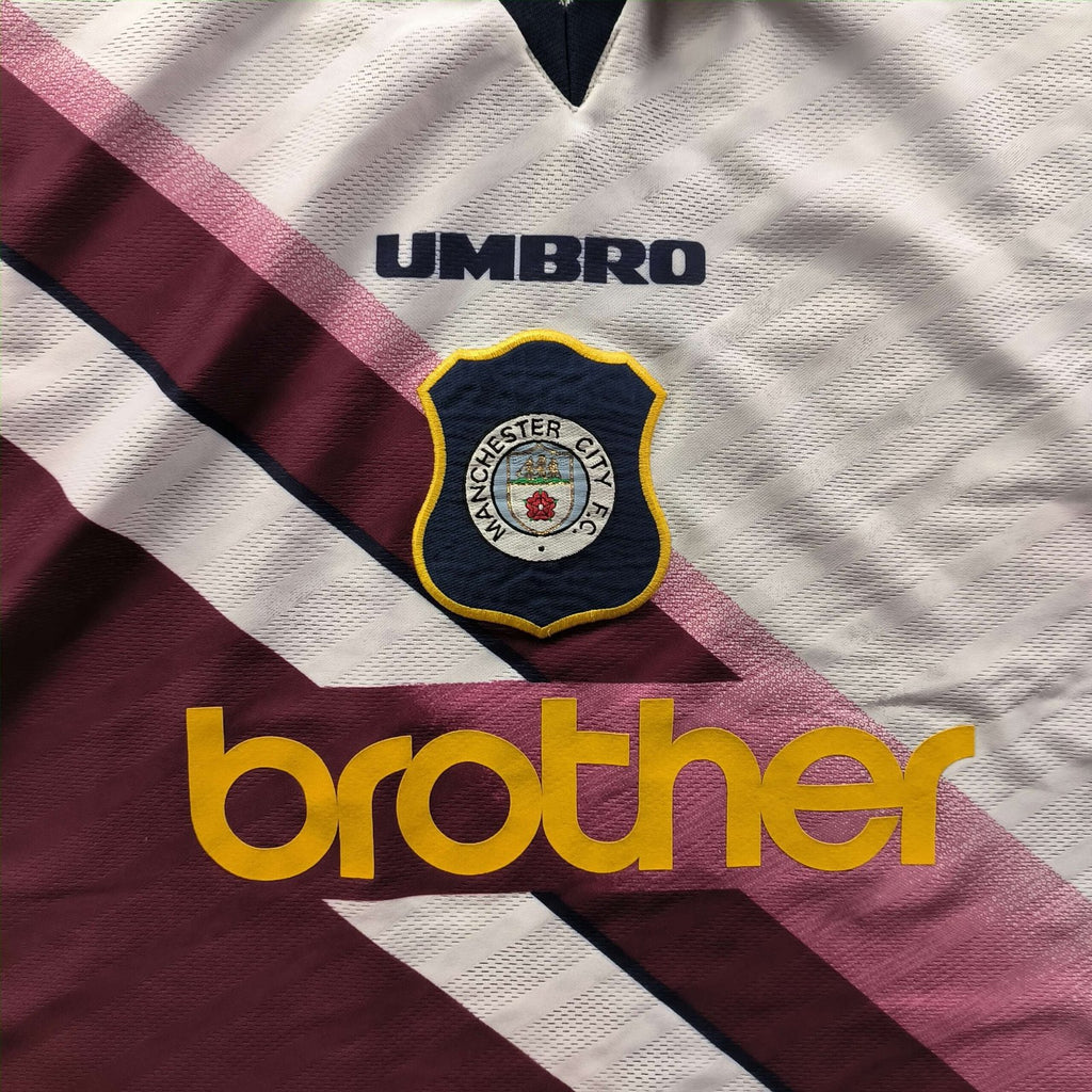 Manchester City 1996-97 Umbro away football shirt size L